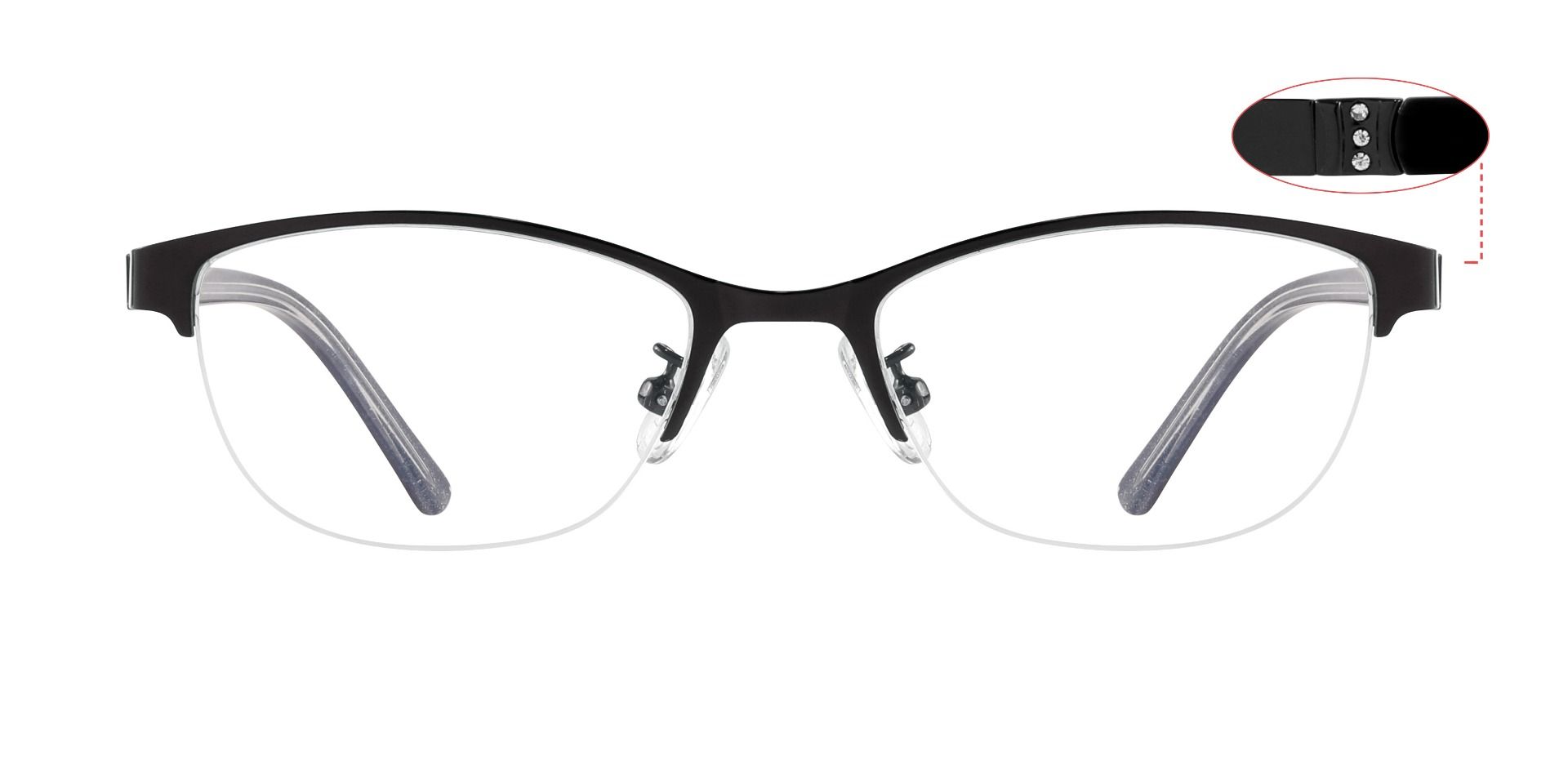 Waved Oval eyeglasses