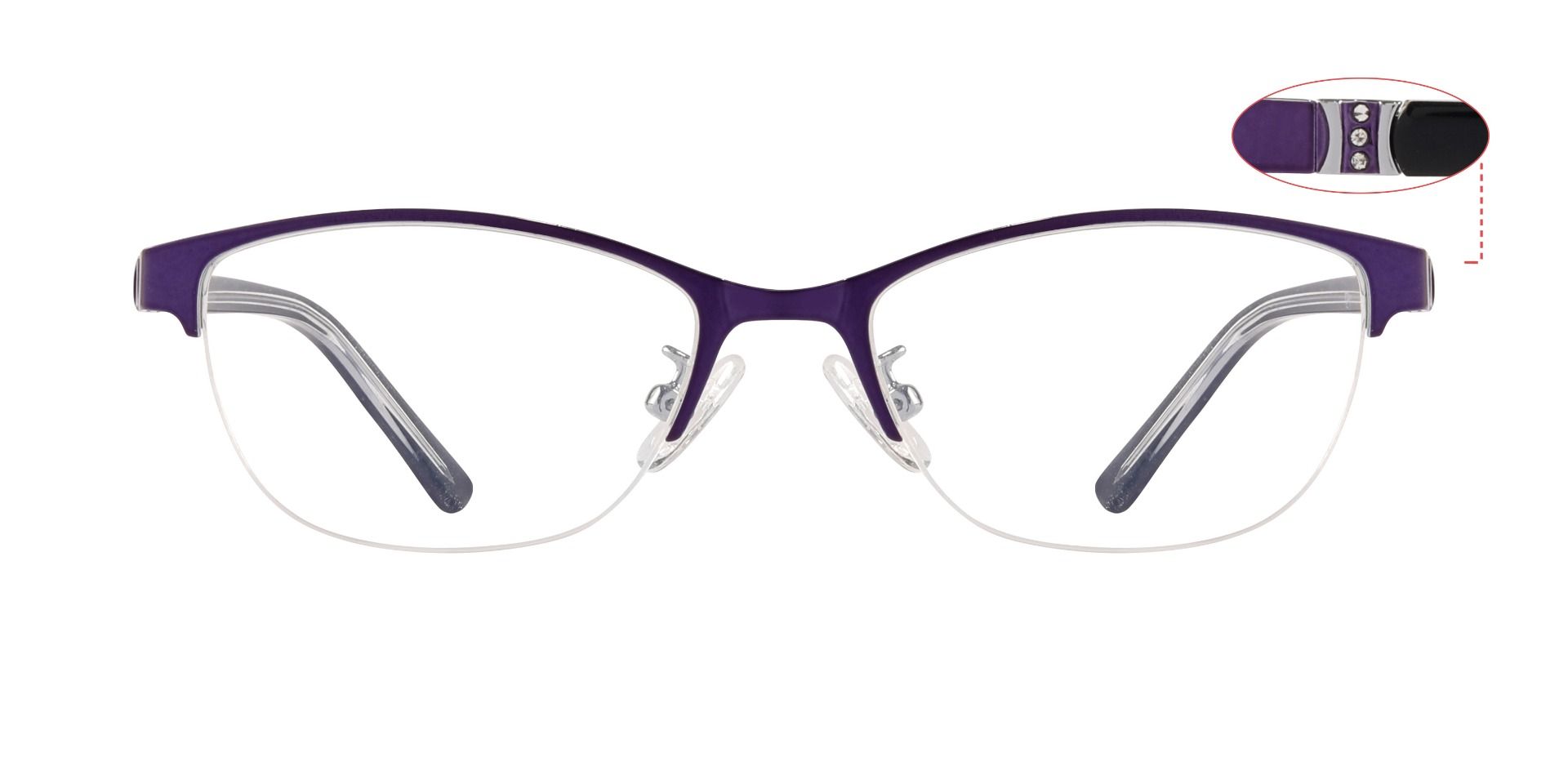 Waved Oval eyeglasses