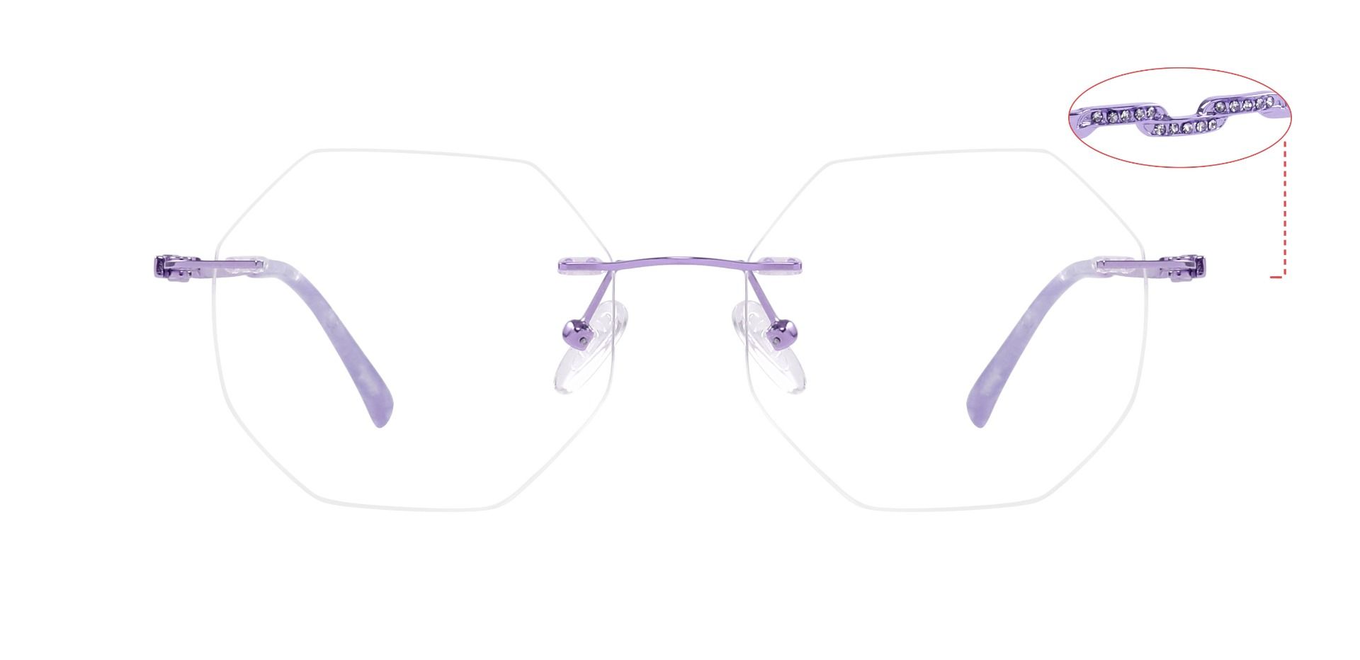 Raleigh Rimless eyeglasses