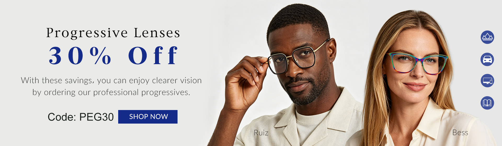 Progressive Lenses 30% Off